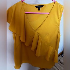 Banana Republic gold dress blouse - size M - side zipper - gently used